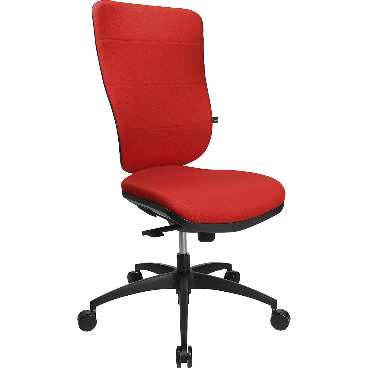 Ergonomic swivel chair, synchronous mechanism, ergonomic seat – Topstar, with upholstered back rest, red-9