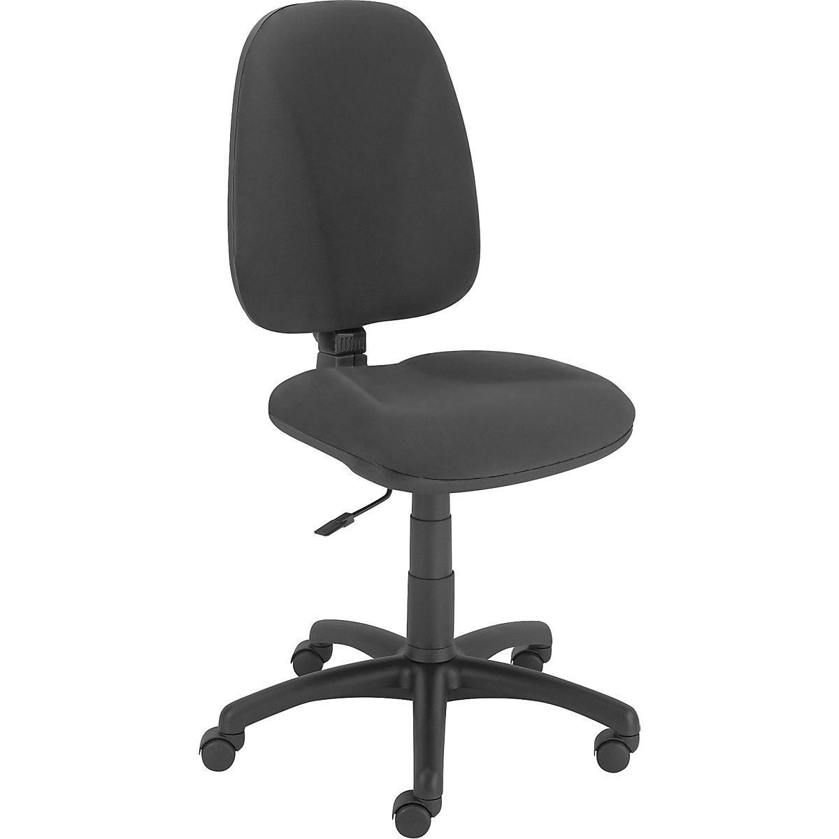 JUPITER office swivel chair – eurokraft basic, synchronous mechanism, charcoal covering-3