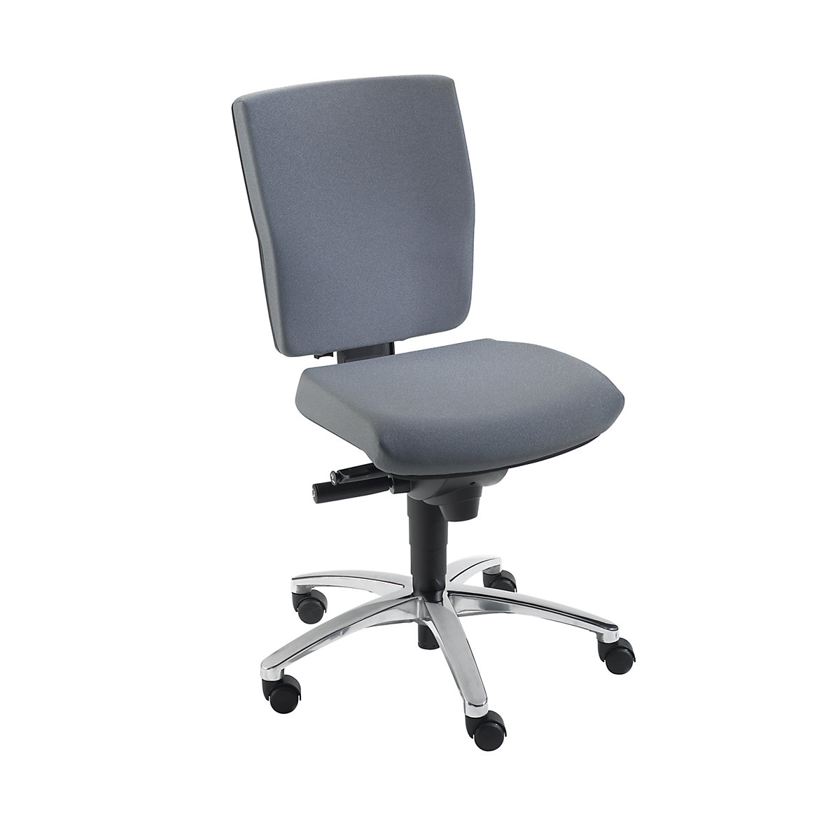 Operator swivel chair, synchronous mechanism, sliding seat – Dauphin, back rest height 500 mm, grey-2