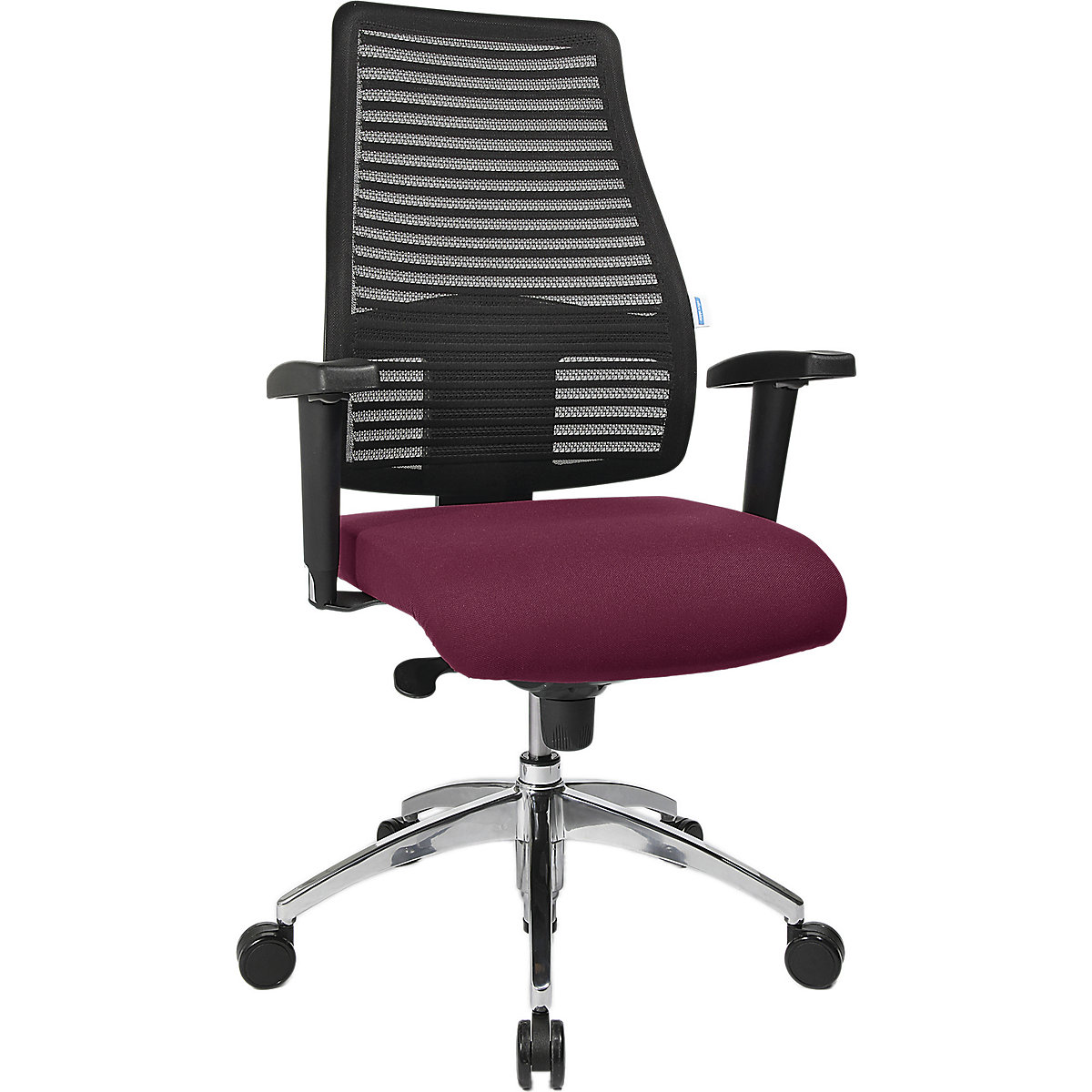 Operator swivel chair, with mesh back rest – eurokraft pro