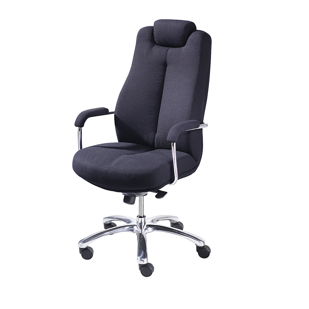 SONATA operator swivel chair, with a fixed head rest, fabric cover in black-3