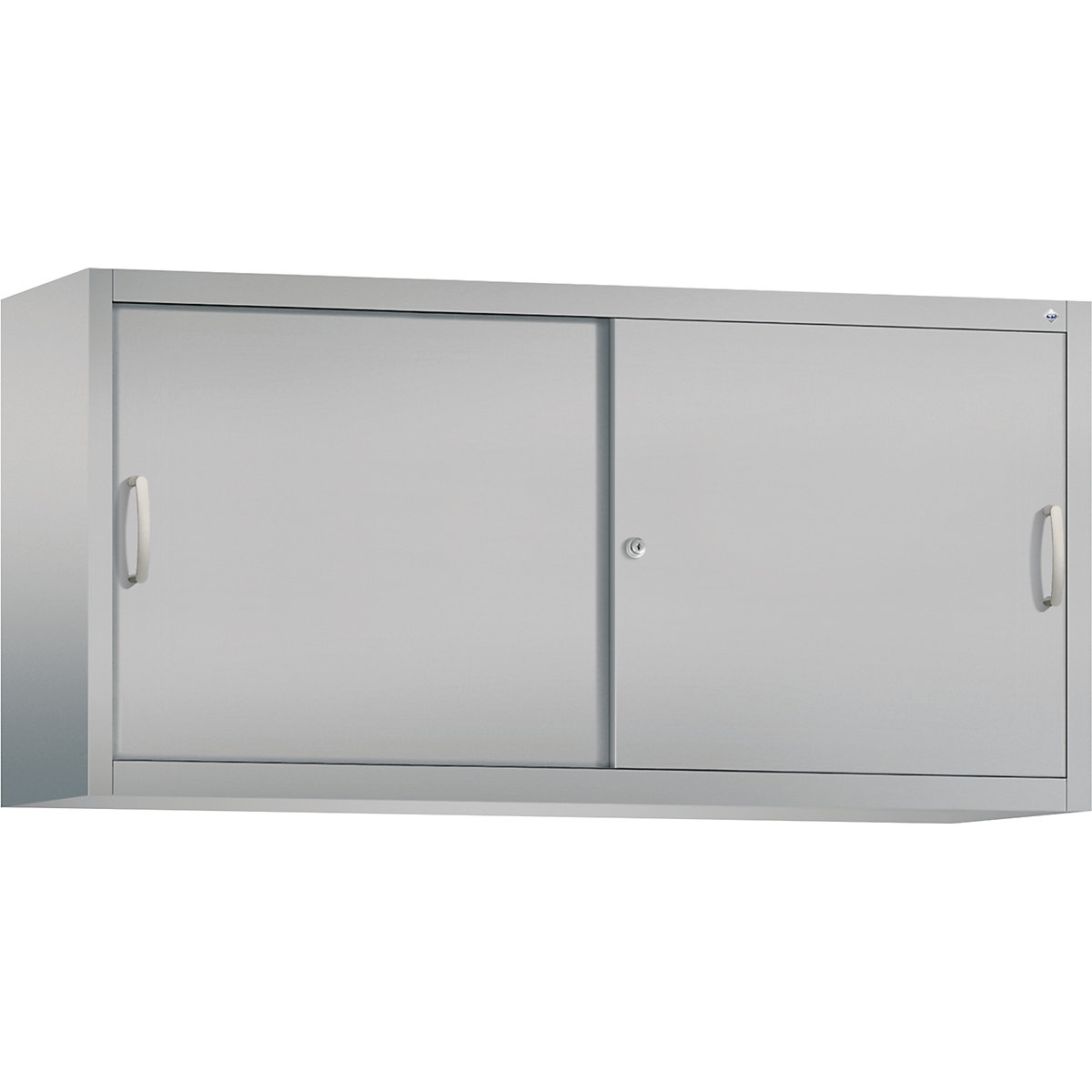 ACURADO add-on cupboard with sliding doors – C+P, 2 shelves, HxWxD 790 x 1600 x 400 mm, white aluminium-9