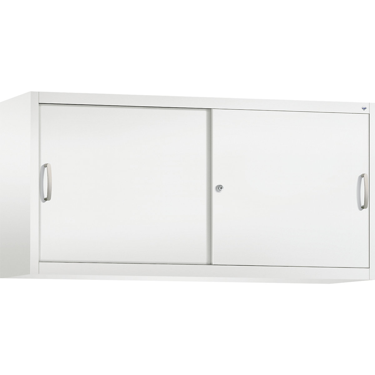 ACURADO add-on cupboard with sliding doors – C+P, 2 shelves, HxWxD 790 x 1600 x 400 mm, traffic white-2
