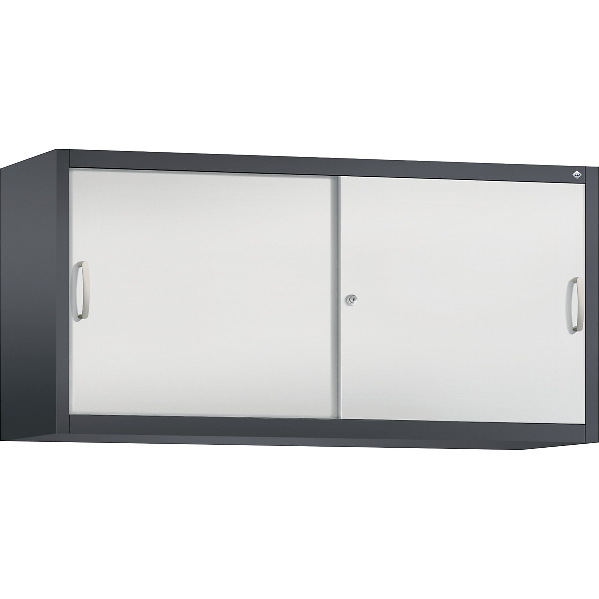ACURADO add-on cupboard with sliding doors – C+P, 2 shelves, HxWxD 790 x 1600 x 500 mm, black grey / light grey-17
