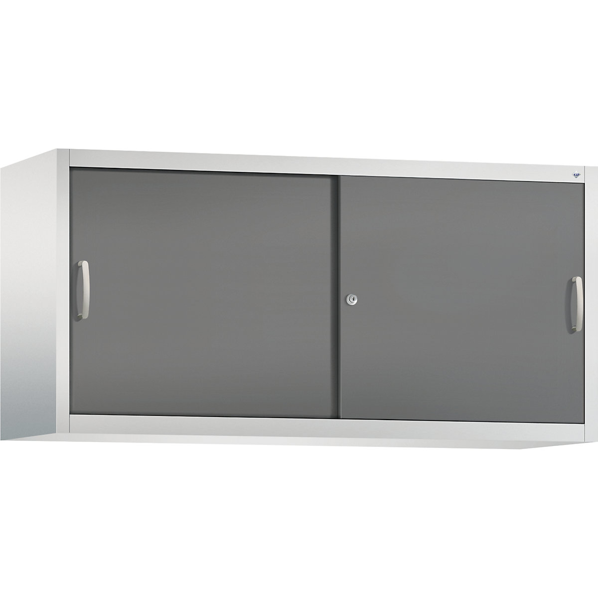 ACURADO add-on cupboard with sliding doors – C+P, 2 shelves, HxWxD 790 x 1600 x 500 mm, light grey / volcanic grey-6