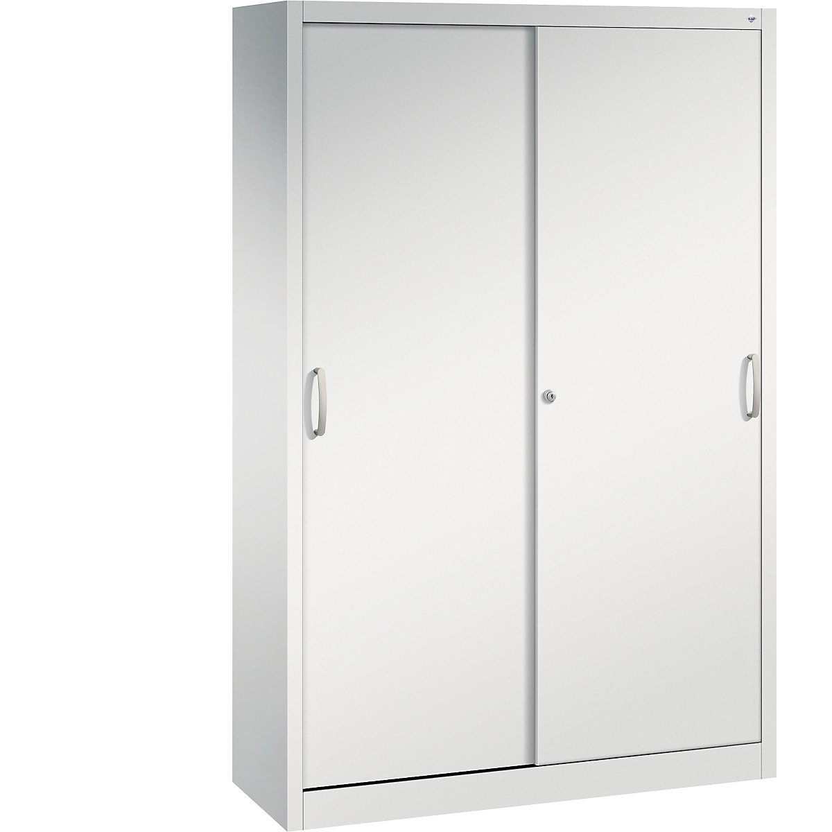 ACURADO sliding door cupboard – C+P, 4 shelves, HxWxD 1950 x 1200 x 400 mm, light grey-21