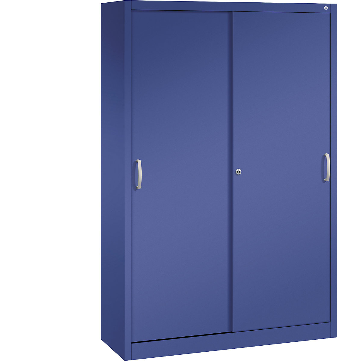ACURADO sliding door cupboard – C+P, 4 shelves, HxWxD 1950 x 1200 x 400 mm, lapis blue-9