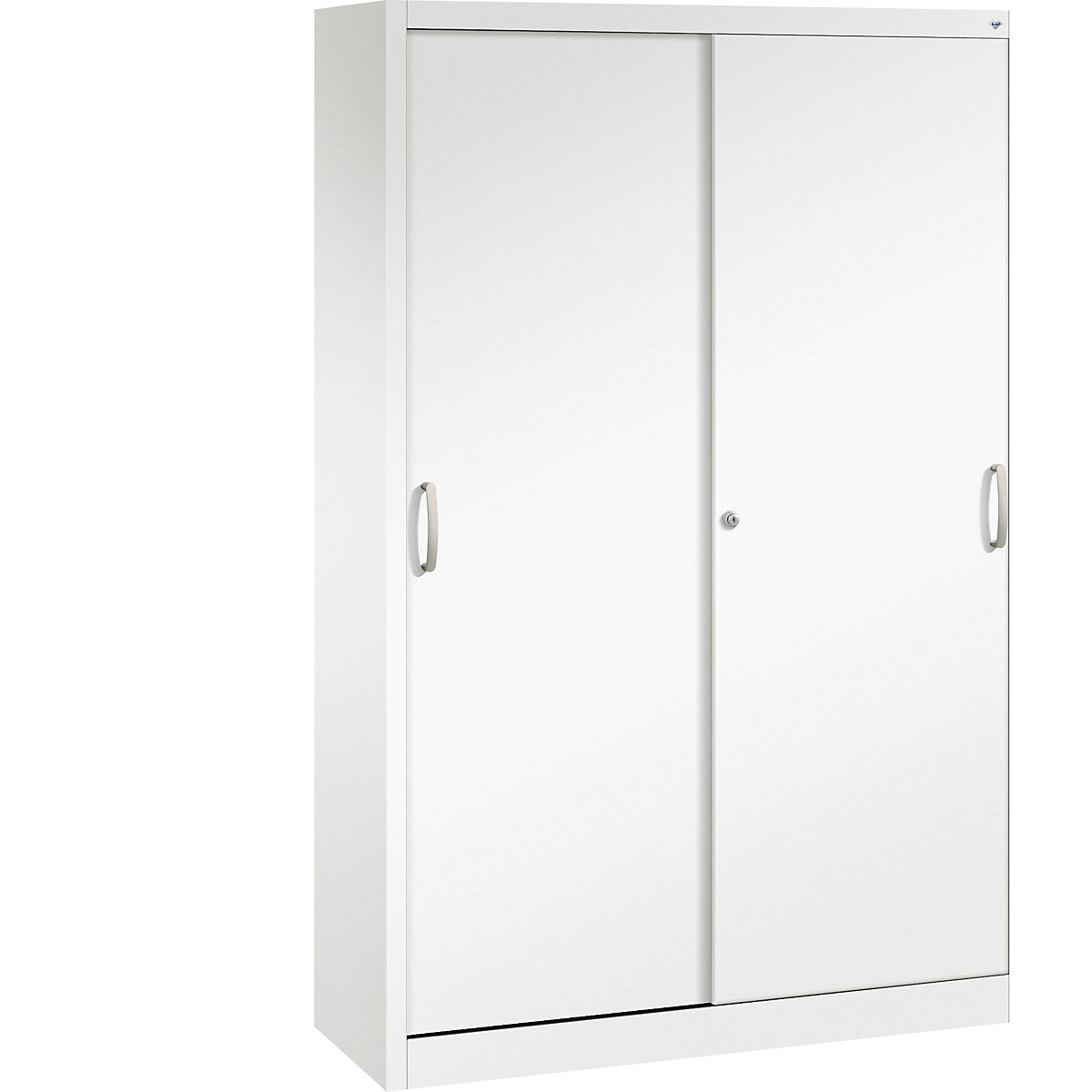 ACURADO sliding door cupboard – C+P, 4 shelves, HxWxD 1950 x 1200 x 400 mm, traffic white-7