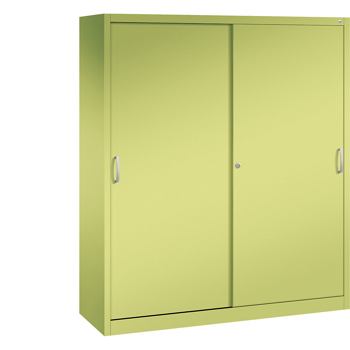 ACURADO sliding door cupboard – C+P, 6 shelves, 2 lockers, HxWxD 1950 x 1600 x 500 mm, viridian green-22