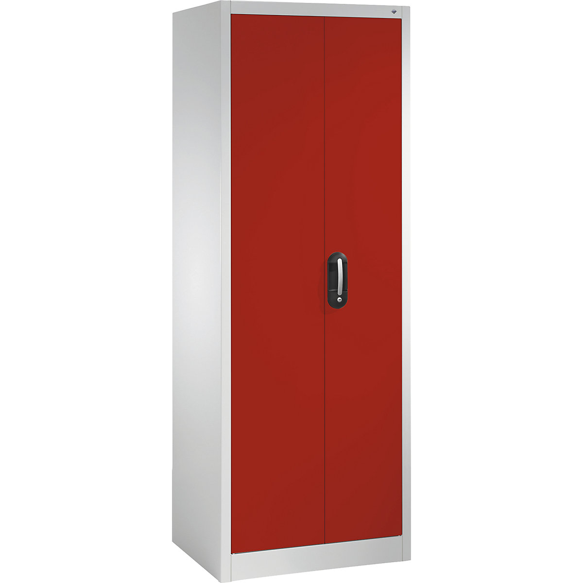 C+P – ACURADO universal cupboard, WxD 700 x 500 mm, light grey / flame red