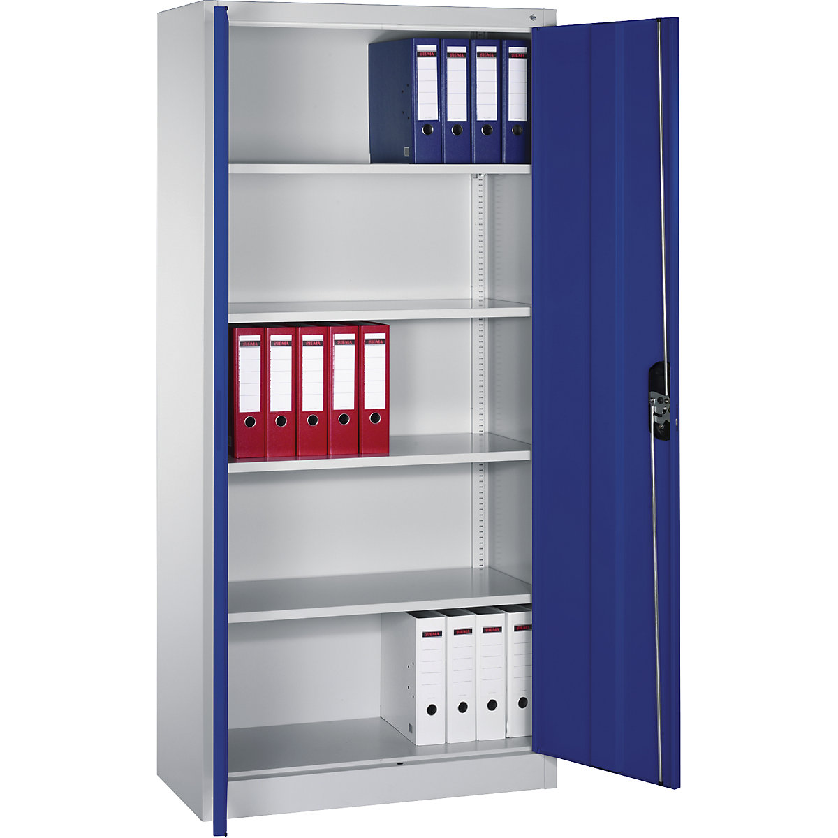 ACURADO universal cupboard – C+P, WxD 930 x 400 mm, light grey / lapis blue-26