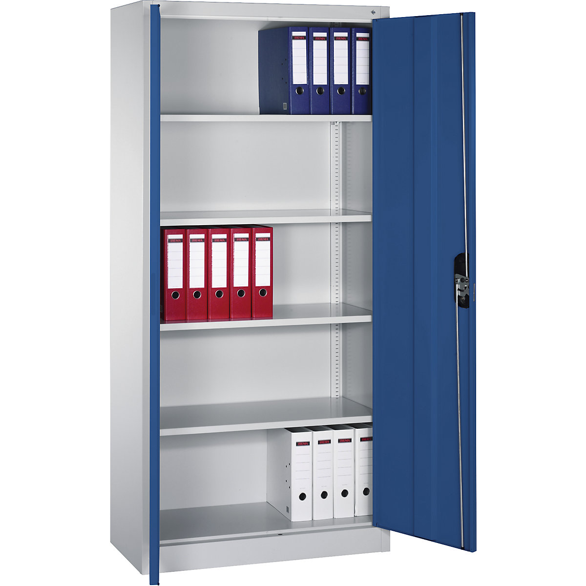 ACURADO universal cupboard – C+P, WxD 930 x 400 mm, light grey / gentian blue-27