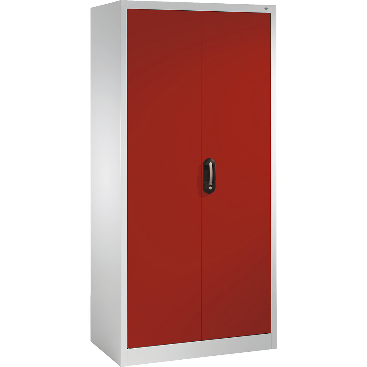 ACURADO universal cupboard – C+P, WxD 930 x 500 mm, light grey / flame red-27