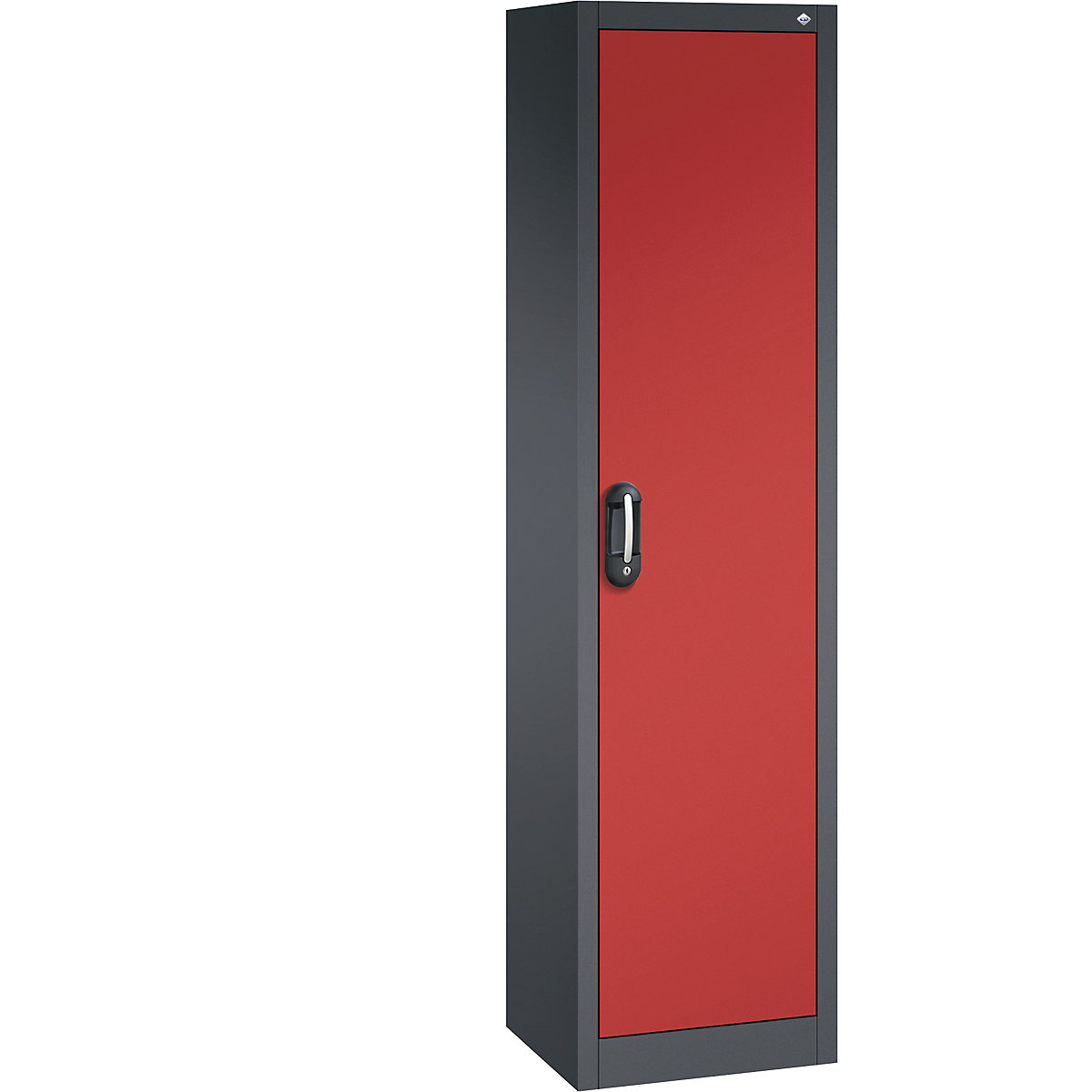 ACURADO universal cupboard – C+P, WxD 500 x 400 mm, black grey / flame red-12