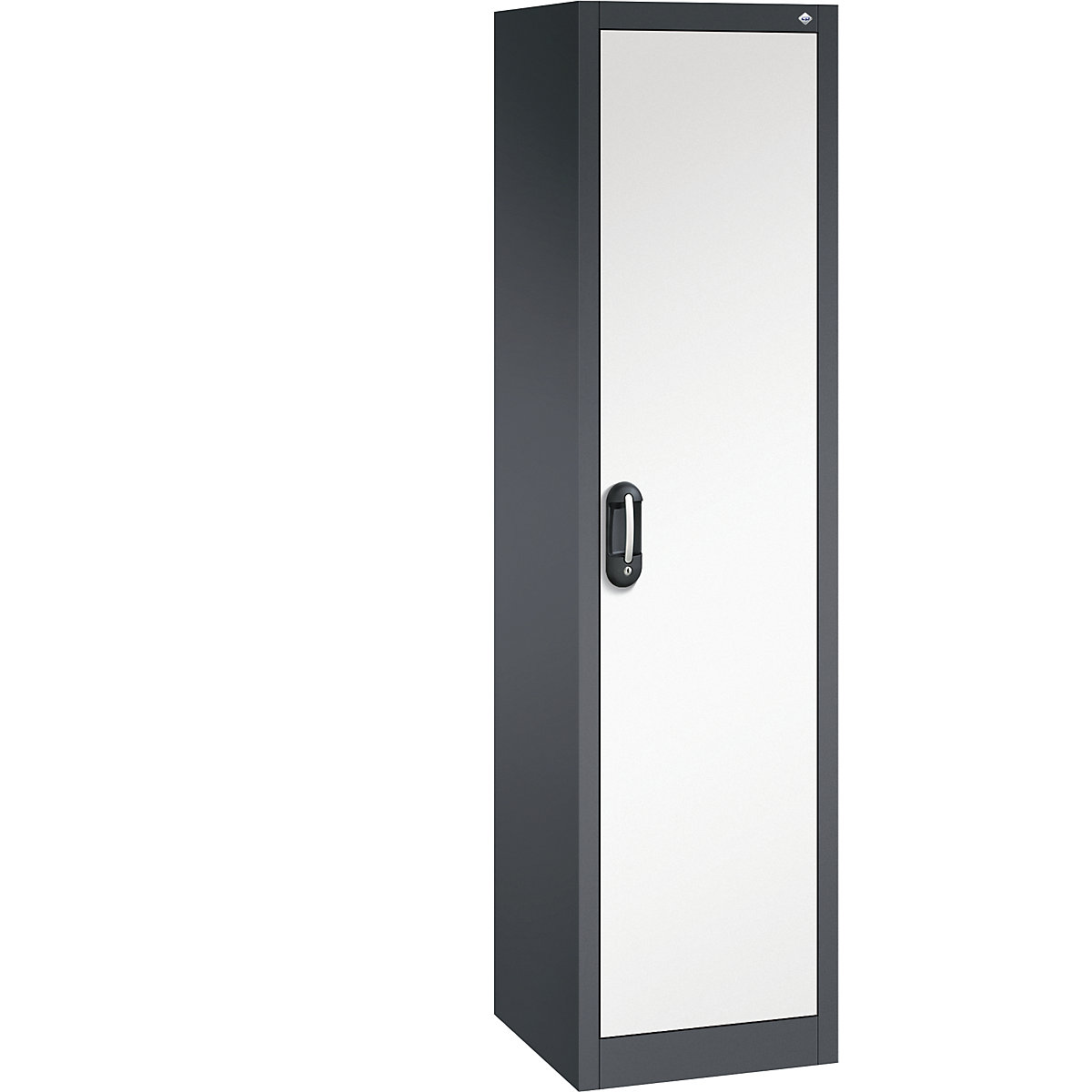 C+P – ACURADO universal cupboard, WxD 500 x 500 mm, black grey / pure white