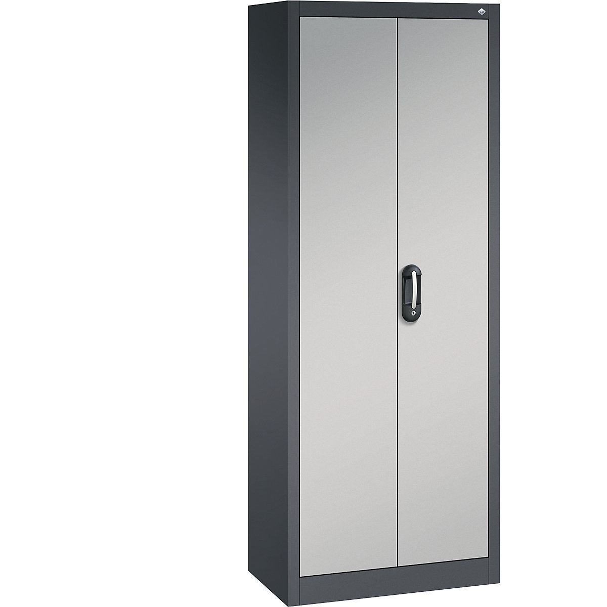 ACURADO universal cupboard – C+P, WxD 700 x 400 mm, black grey / white aluminium-29