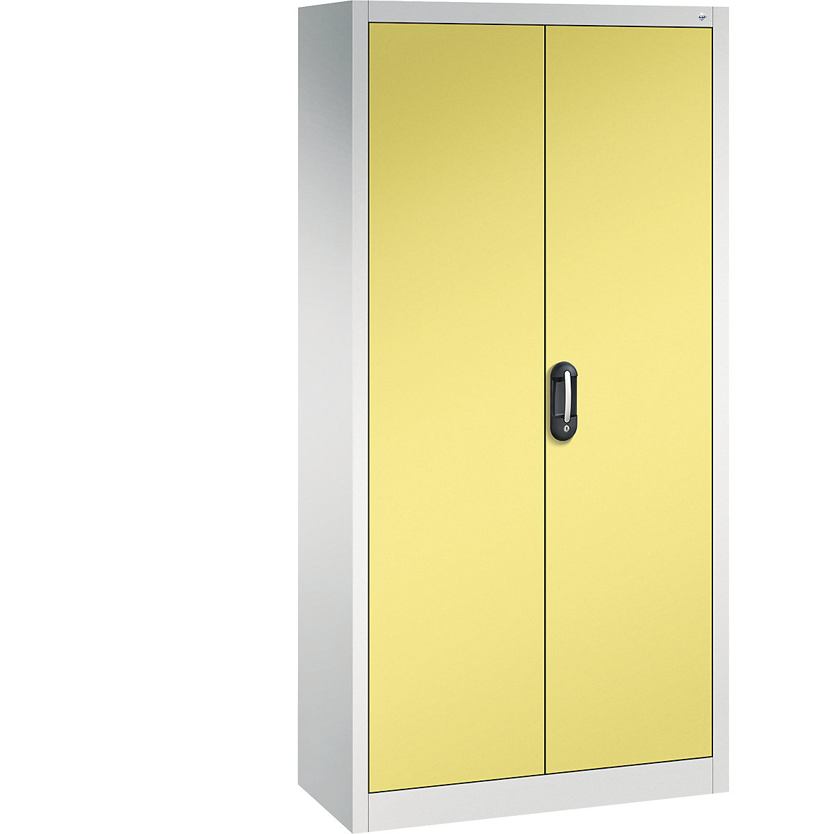 ACURADO universal cupboard – C+P, WxD 930 x 400 mm, light grey / sulphur yellow-10