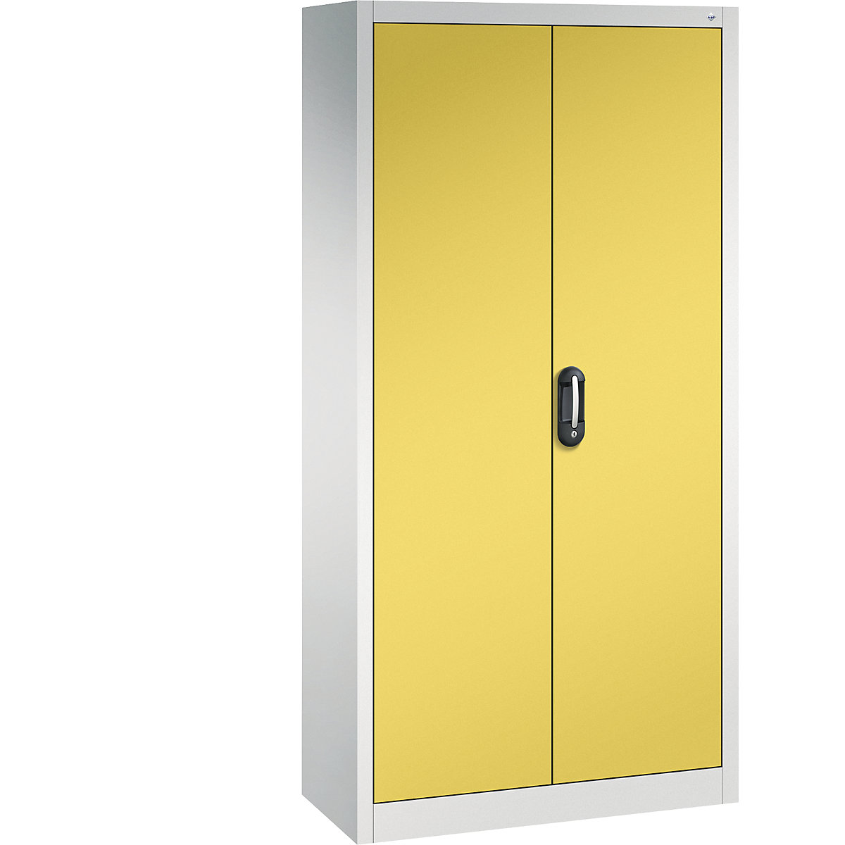 ACURADO universal cupboard – C+P, WxD 930 x 400 mm, light grey / sun yellow, 2+ items-31