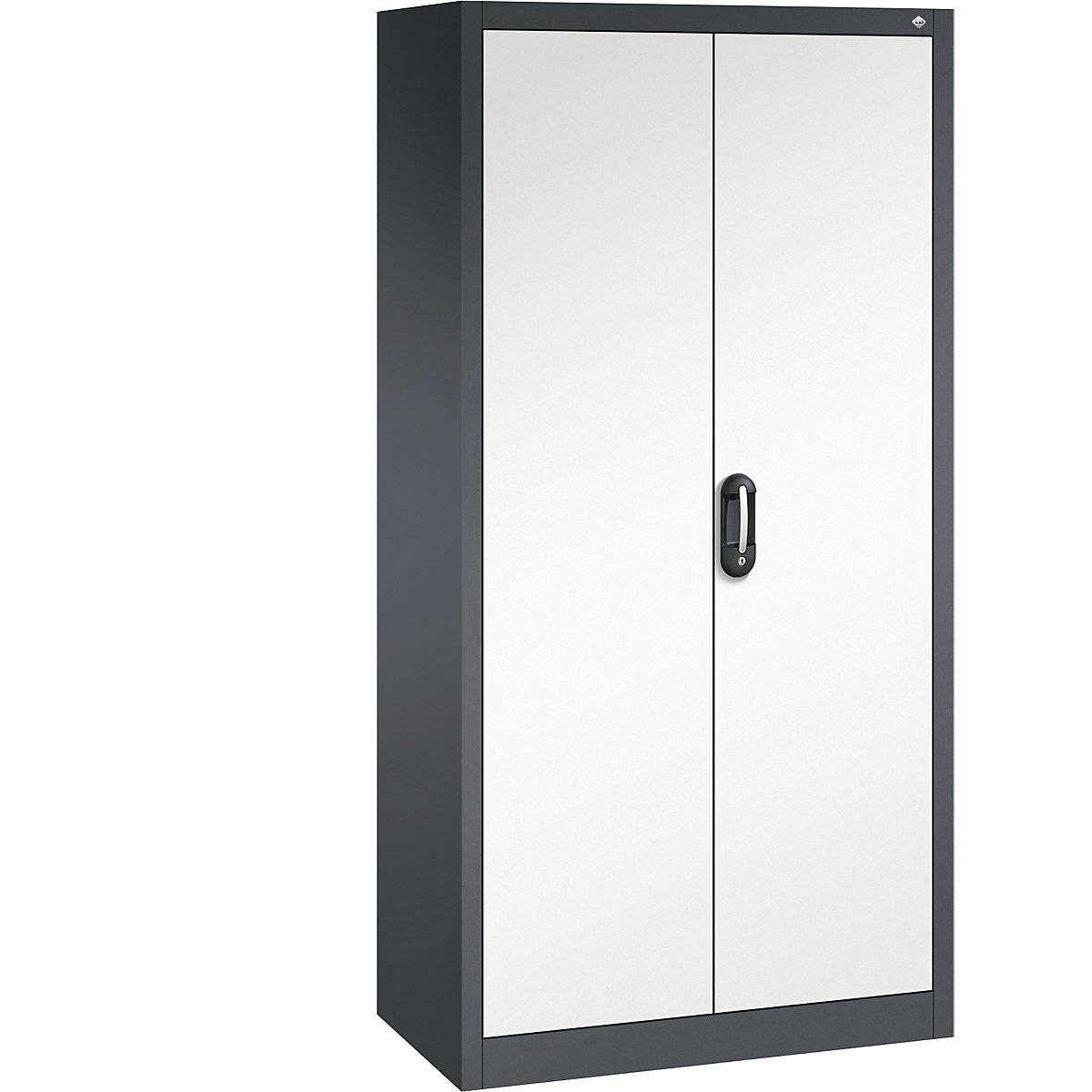 ACURADO universal cupboard – C+P, WxD 930 x 500 mm, black grey / pure white-19