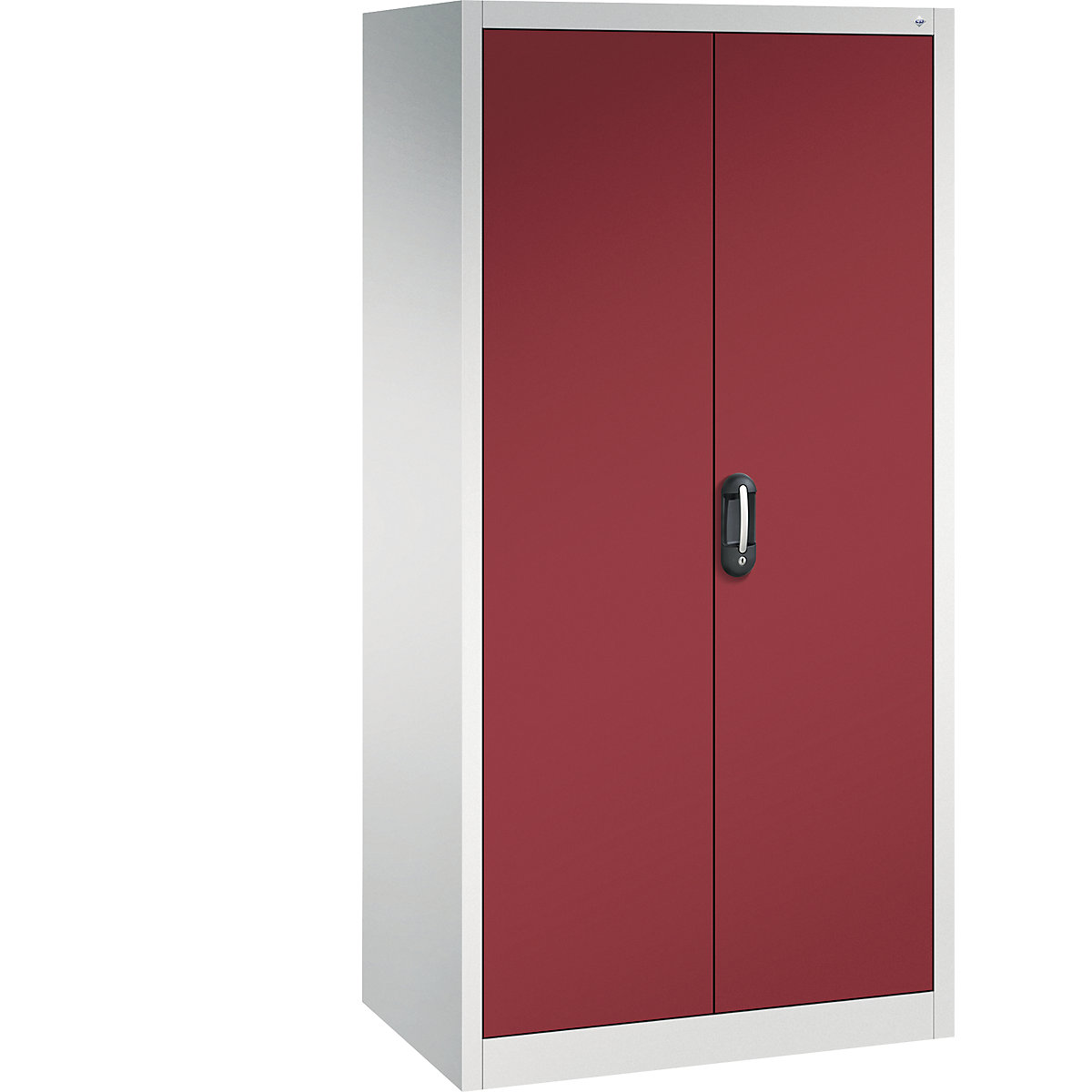 ACURADO universal cupboard – C+P, WxD 930 x 600 mm, light grey / ruby red-12