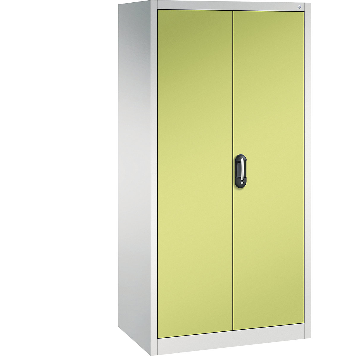 ACURADO universal cupboard – C+P, WxD 930 x 600 mm, light grey / viridian green-27