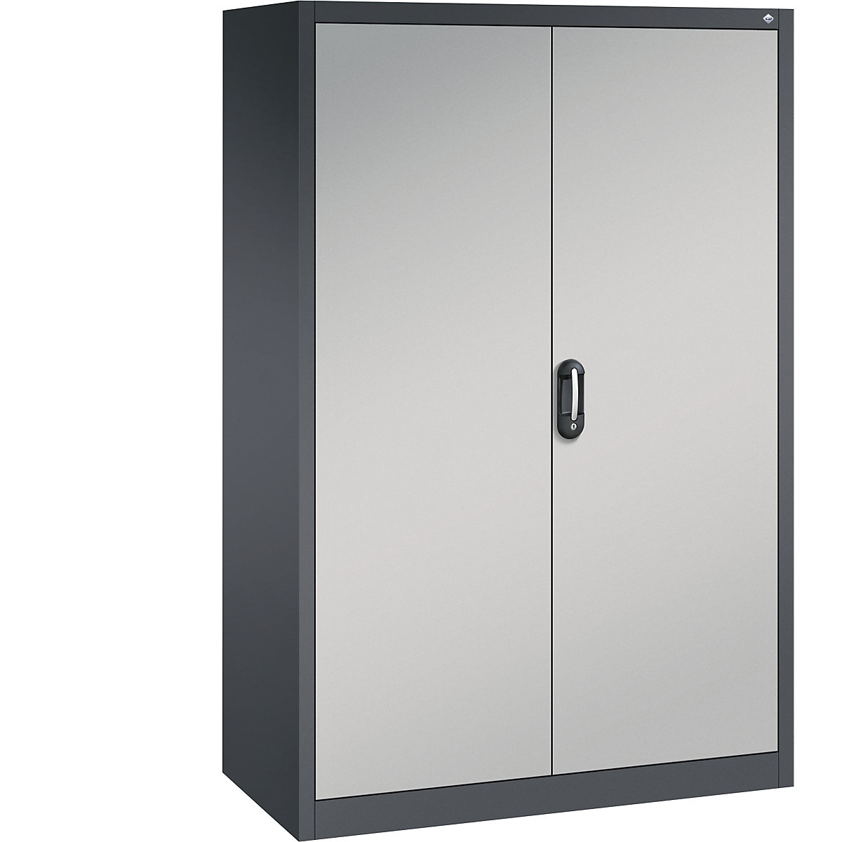 ACURADO universal cupboard – C+P, WxD 1200 x 600 mm, black grey / white aluminium-26