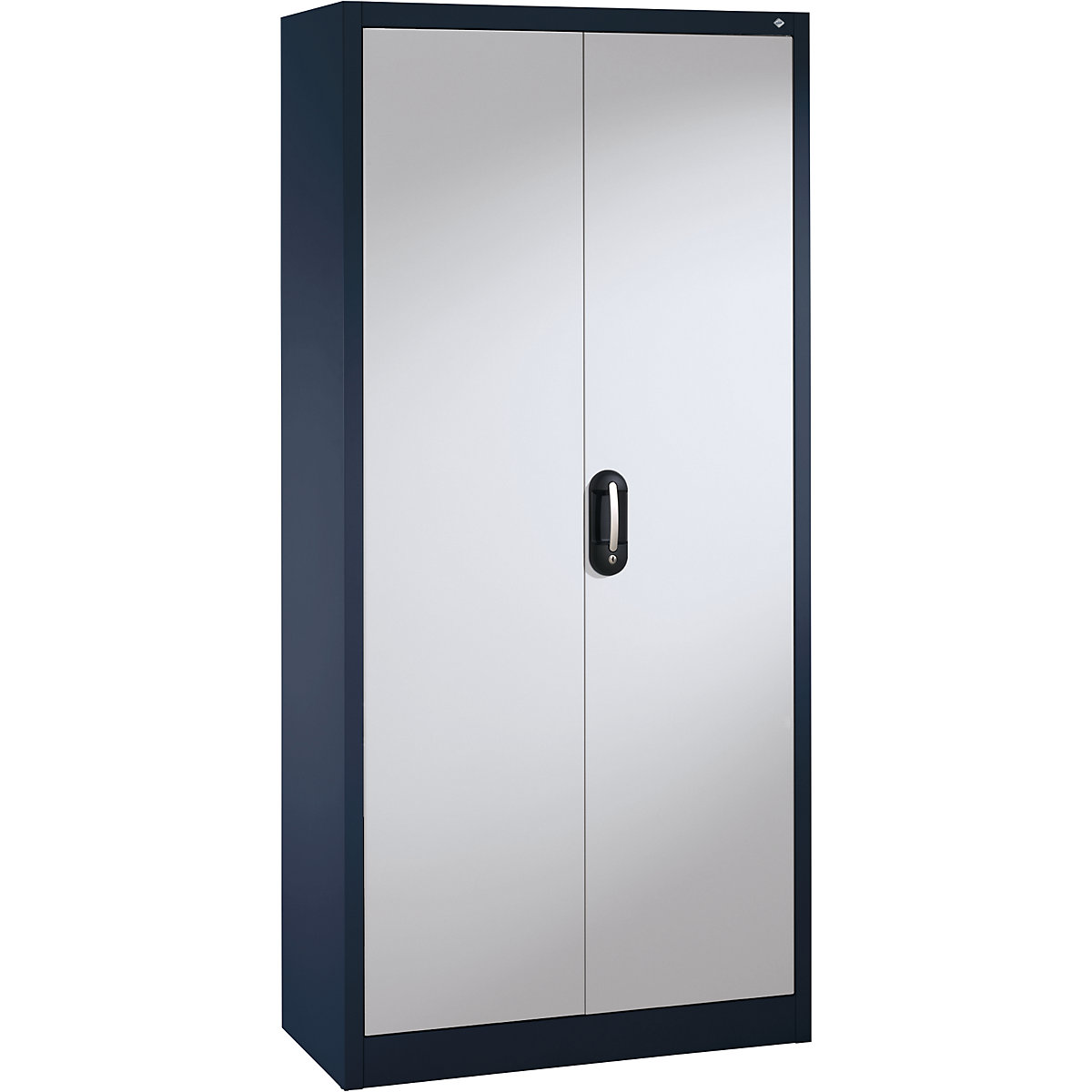 ACURADO universal cupboard – C+P, WxD 930 x 400 mm, black grey / white aluminium-24