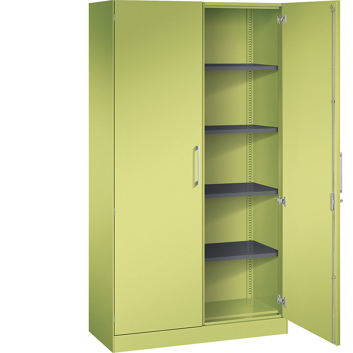 ASISTO double door cupboard, height 1980 mm – C+P, width 1000 mm, 4 shelves, viridian green/viridian green-15