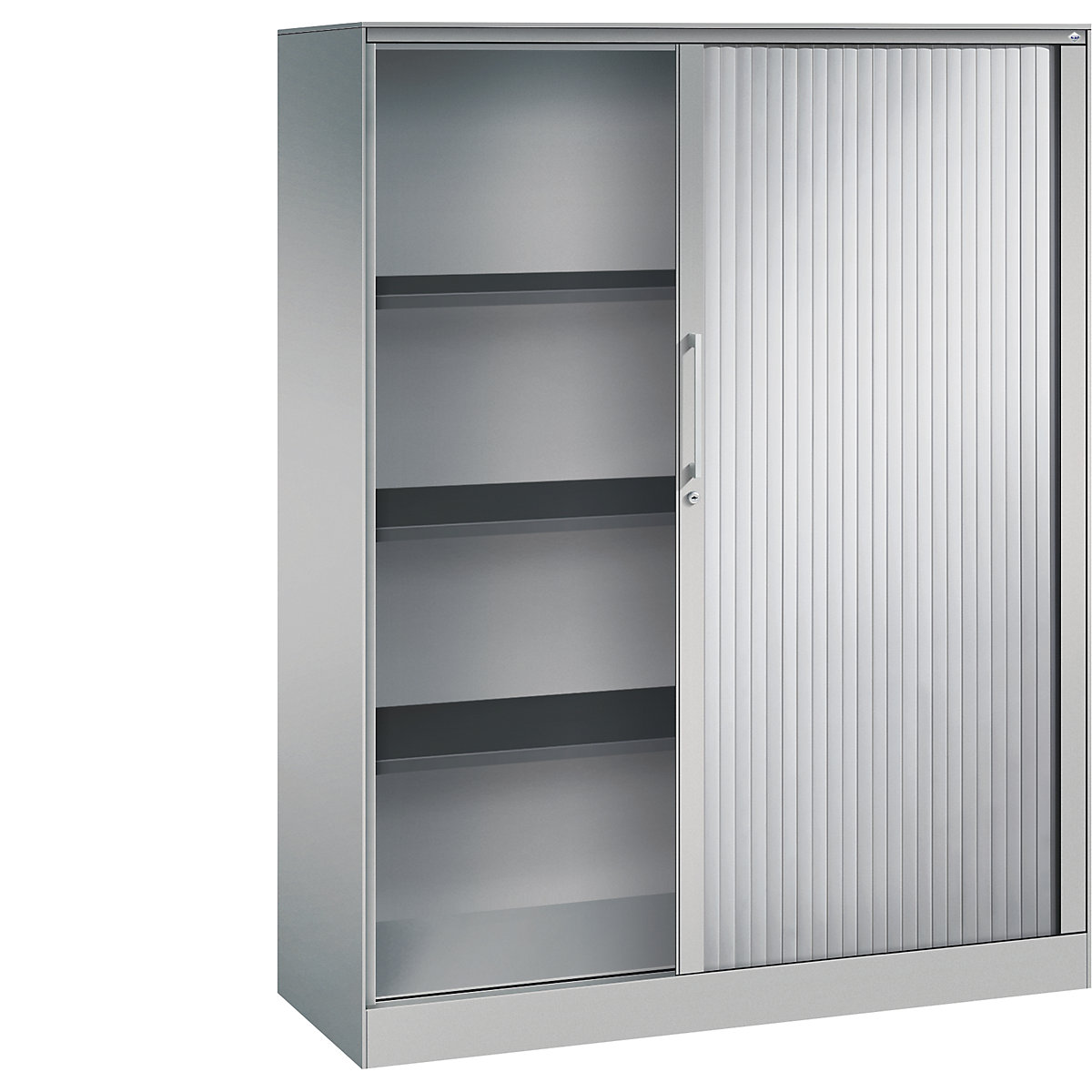 ASISTO roller shutter cupboard, height 1617 mm – C+P, width 1200 mm, white aluminium/white aluminium-6
