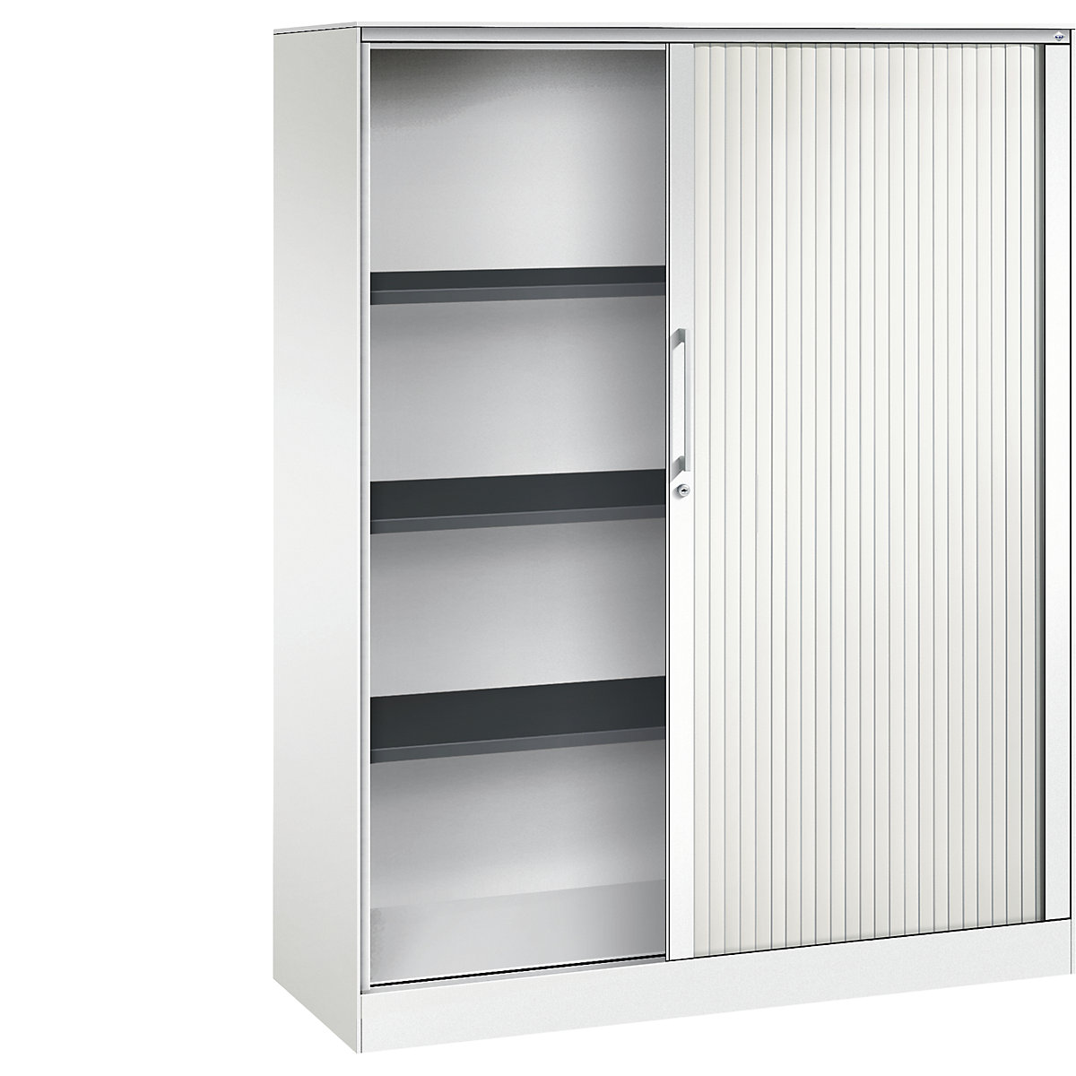 ASISTO roller shutter cupboard, height 1617 mm – C+P, width 1200 mm, traffic white/traffic white-12