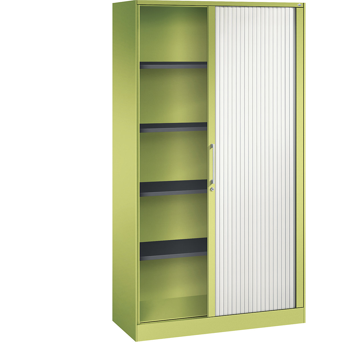 ASISTO roller shutter cupboard, height 1980 mm – C+P, width 1000 mm, viridian green/traffic white-10