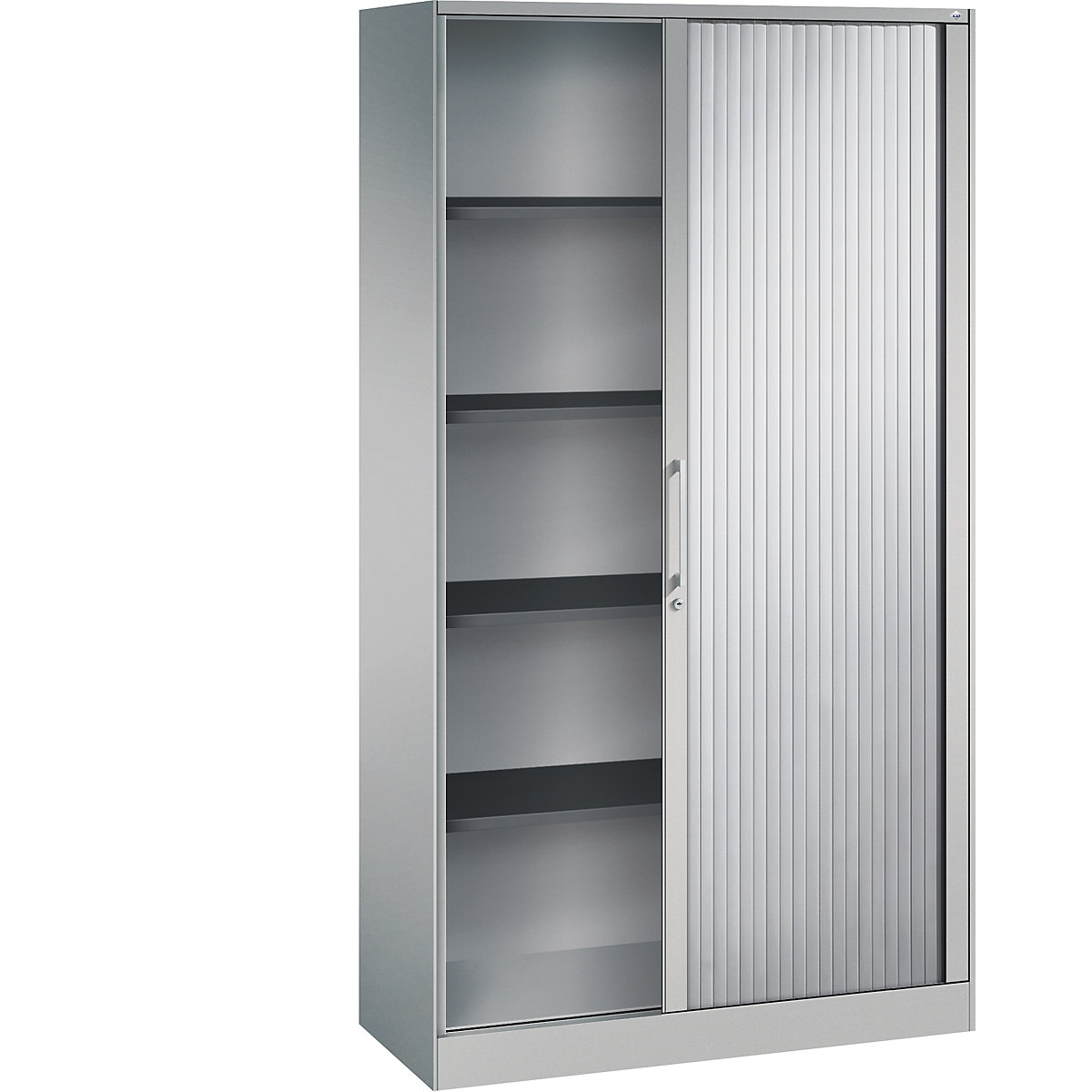 ASISTO roller shutter cupboard, height 1980 mm – C+P, width 1000 mm, white aluminium/white aluminium-4