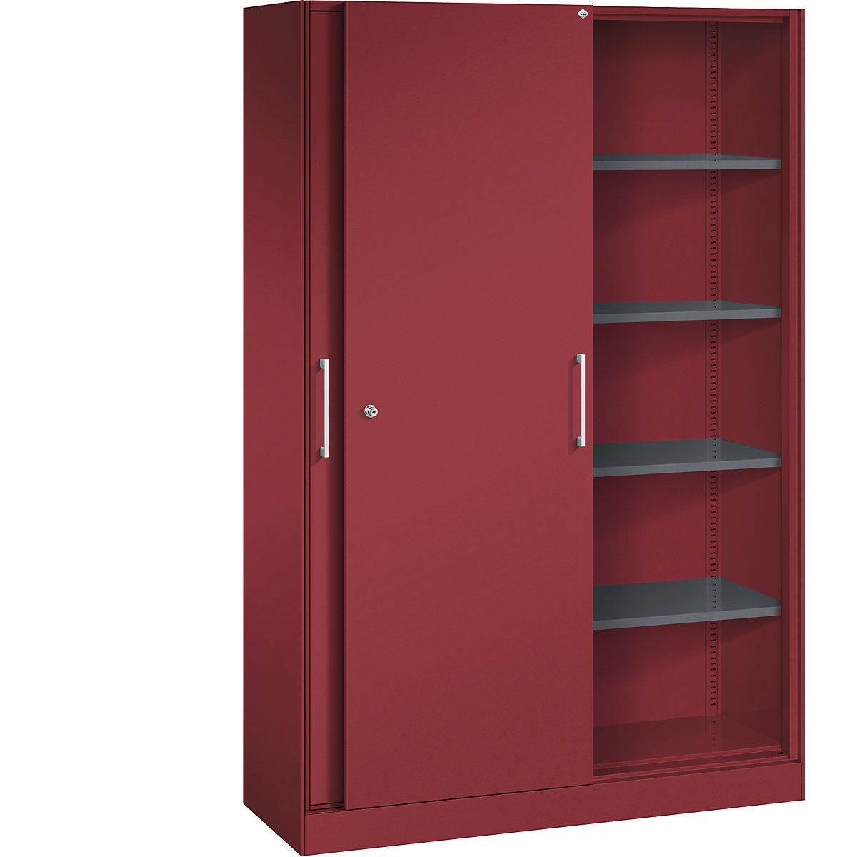 ASISTO sliding door cupboard, height 1980 mm – C+P, width 1200 mm, ruby red/ruby red-20