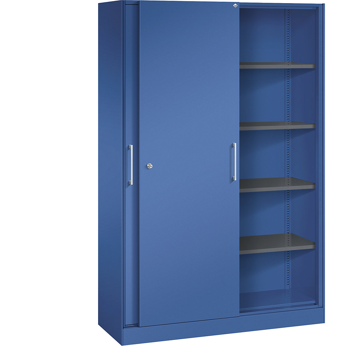 ASISTO sliding door cupboard, height 1980 mm – C+P, width 1200 mm, gentian blue/gentian blue-4