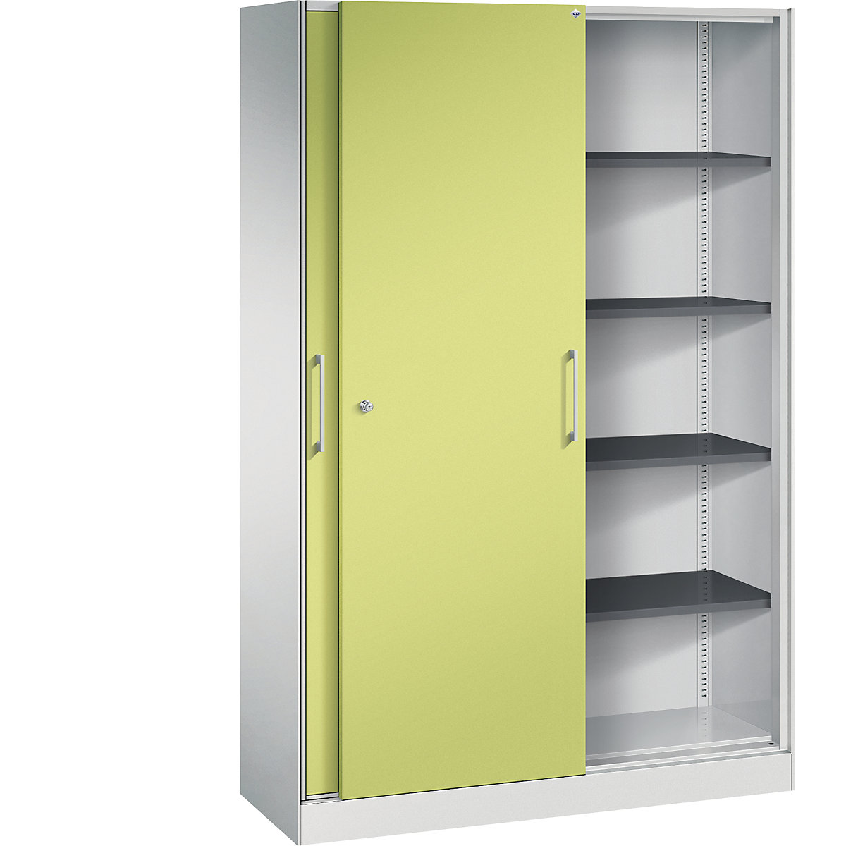 ASISTO sliding door cupboard, height 1980 mm – C+P, width 1200 mm, light grey/viridian green-15