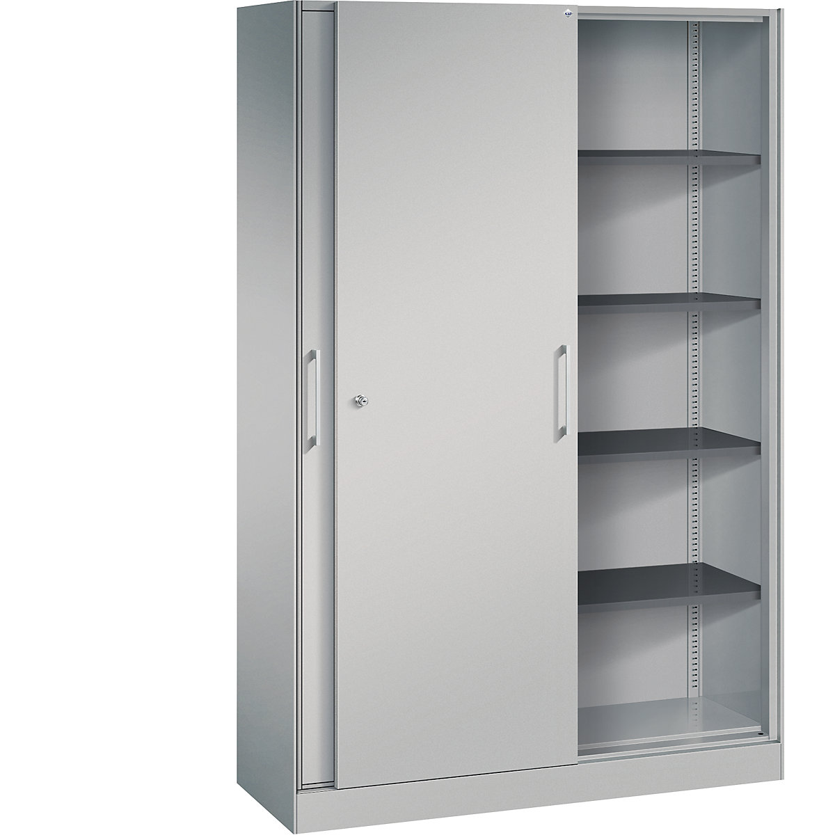 ASISTO sliding door cupboard, height 1980 mm – C+P, width 1200 mm, white aluminium/white aluminium-9