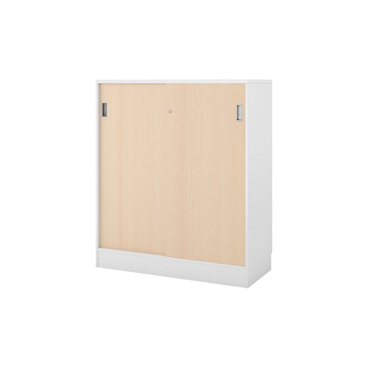 Chicago cupboard with sliding doors, HxWxD 1353 x 1215 x 400 mm, brushed white / birch-11