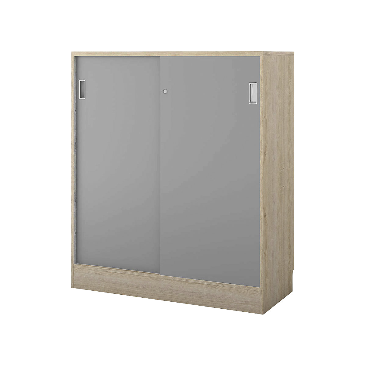 Chicago cupboard with sliding doors, HxWxD 1353 x 1215 x 400 mm, oak / light grey-9