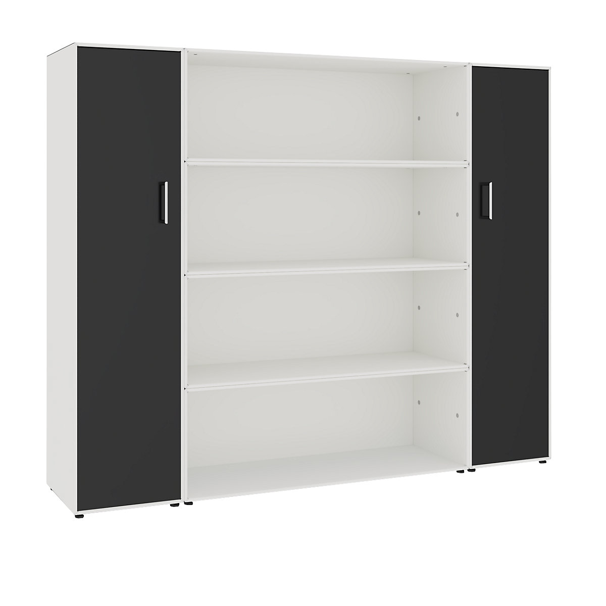 Combination double door cupboard/shelf unit – mauser