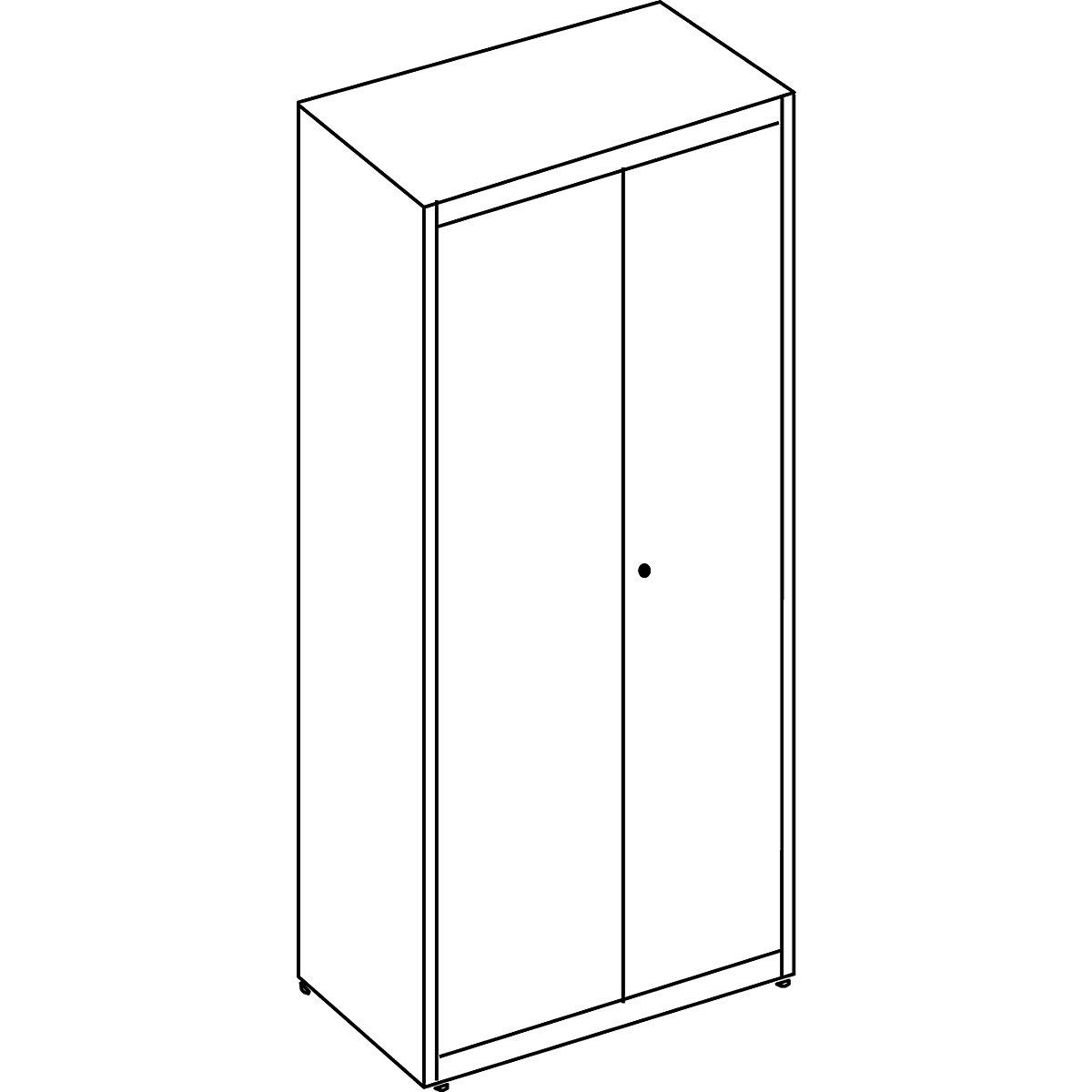 Double door cupboard, acoustically effective – mauser (Product illustration 2)-1