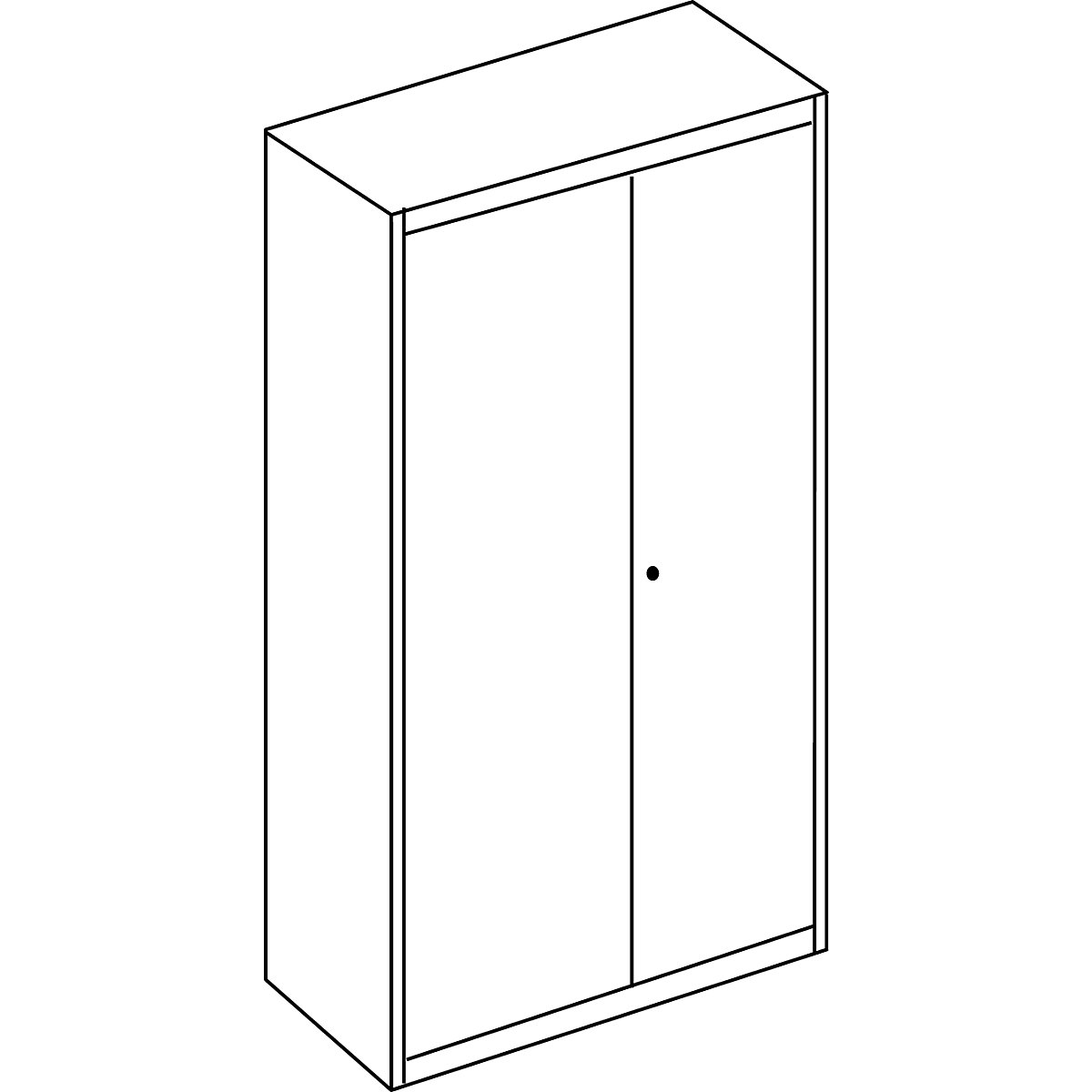 Double door cupboard, acoustically effective – mauser (Product illustration 3)-2