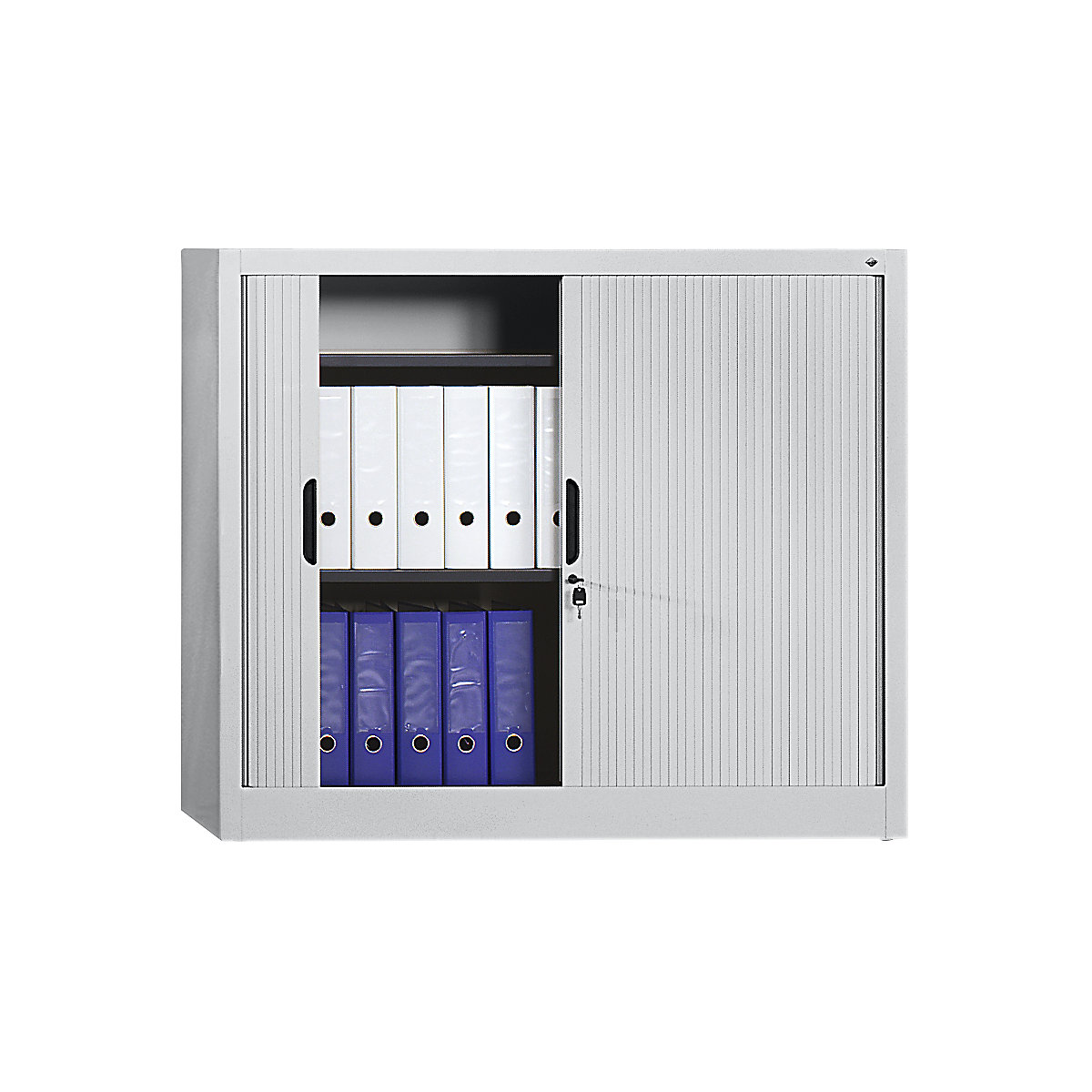 ECO roller shutter cupboard – C+P, HxWxD 1030 x 1200 x 420 mm, light grey-3