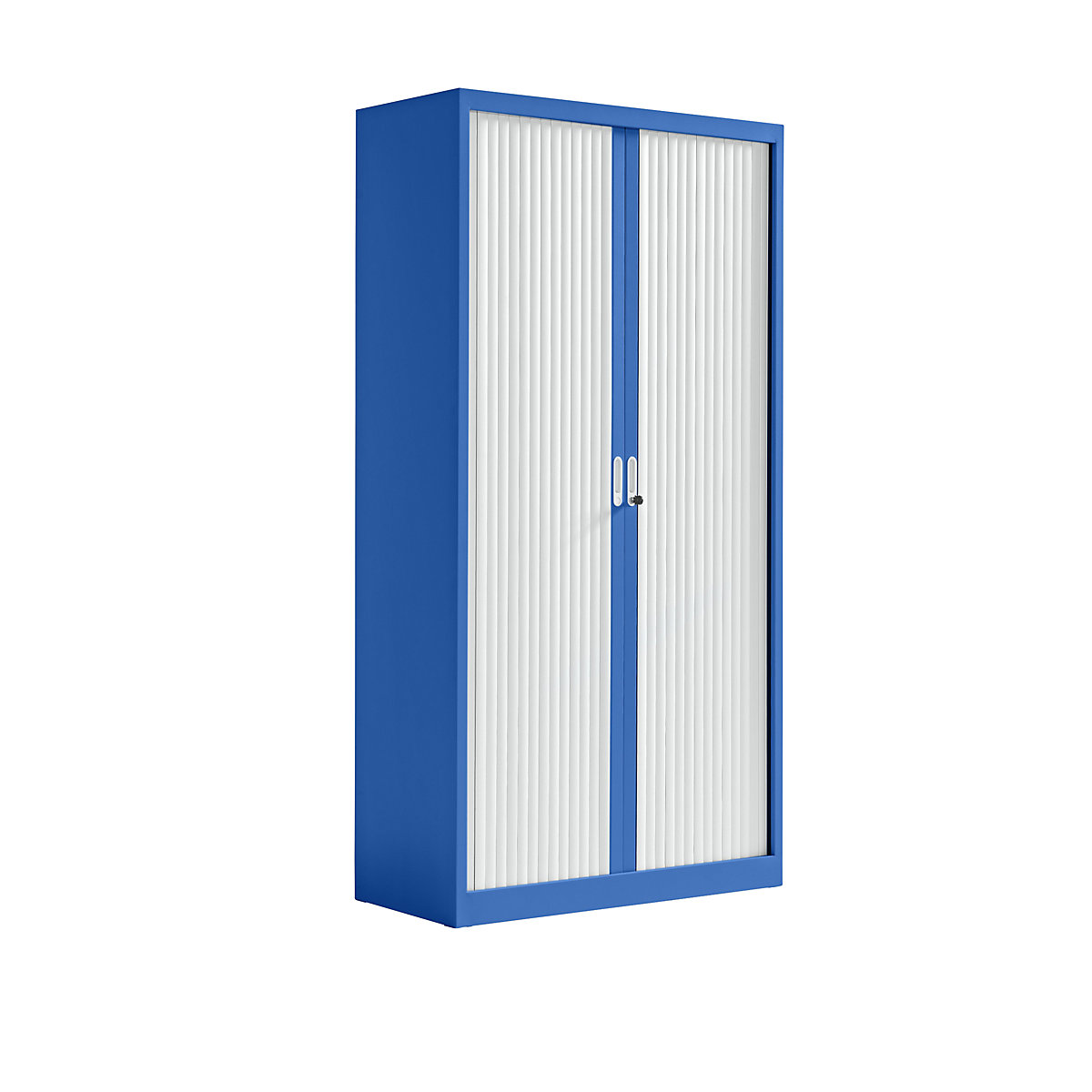 Roller shutter cupboard – eurokraft pro, WxD 1000 x 450 mm, height 1950 mm, gentian blue-5