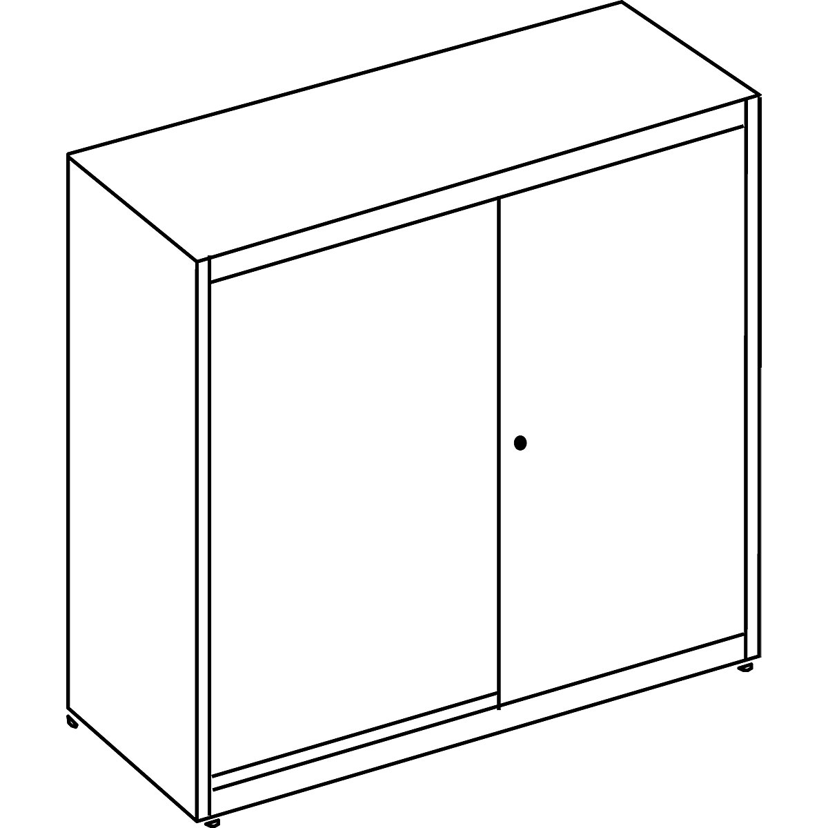 Sliding door cupboard – mauser (Product illustration 2)-1