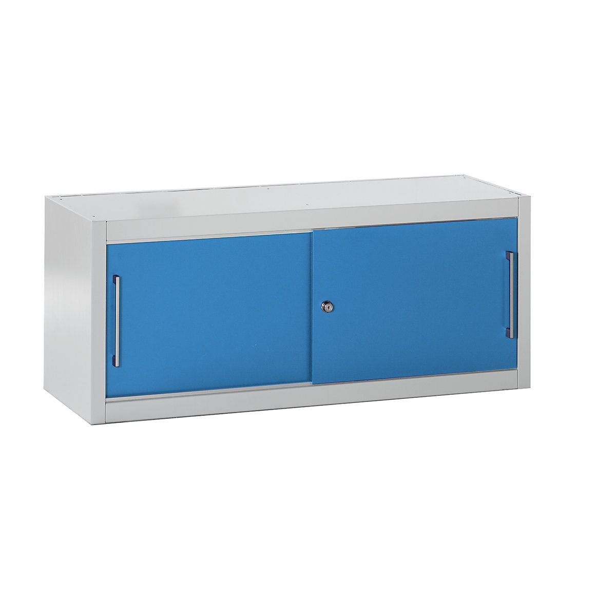 Sliding door cupboard – mauser, as add-on for width 1200 mm, HxWxD 500 x 1200 x 420 mm, light grey / light blue-7