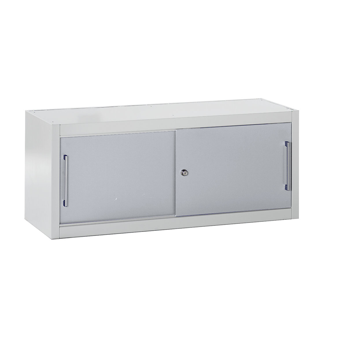 Sliding door cupboard – mauser, as add-on for width 1200 mm, HxWxD 500 x 1200 x 420 mm, light grey / white aluminium-6
