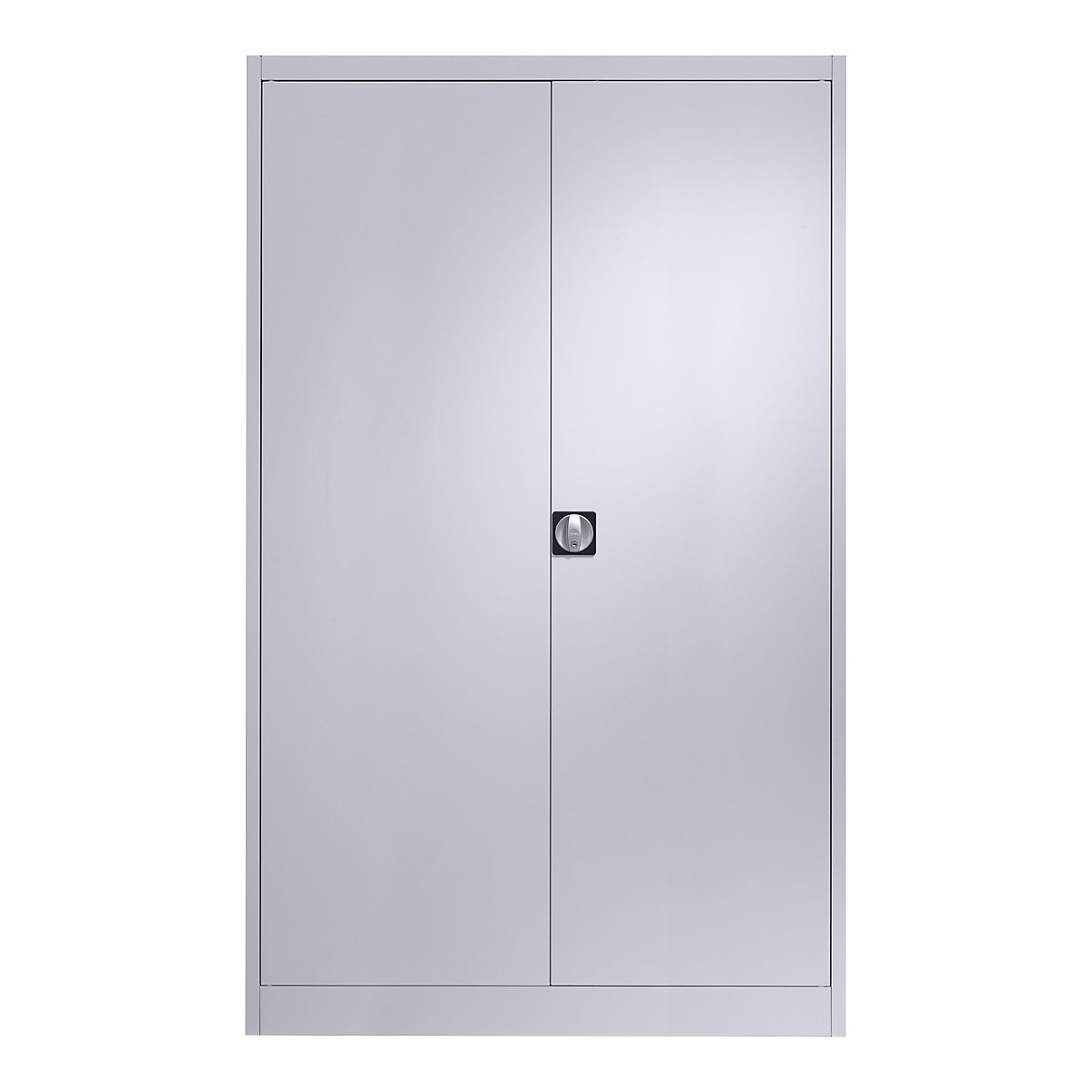 Steel cabinet with double doors – mauser, 4 shelves, width 1200 mm, white aluminium, external depth 500 mm-10