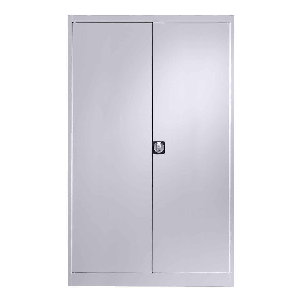 Steel cabinet with double doors – mauser, 4 shelves, width 1200 mm, white aluminium, external depth 600 mm-11