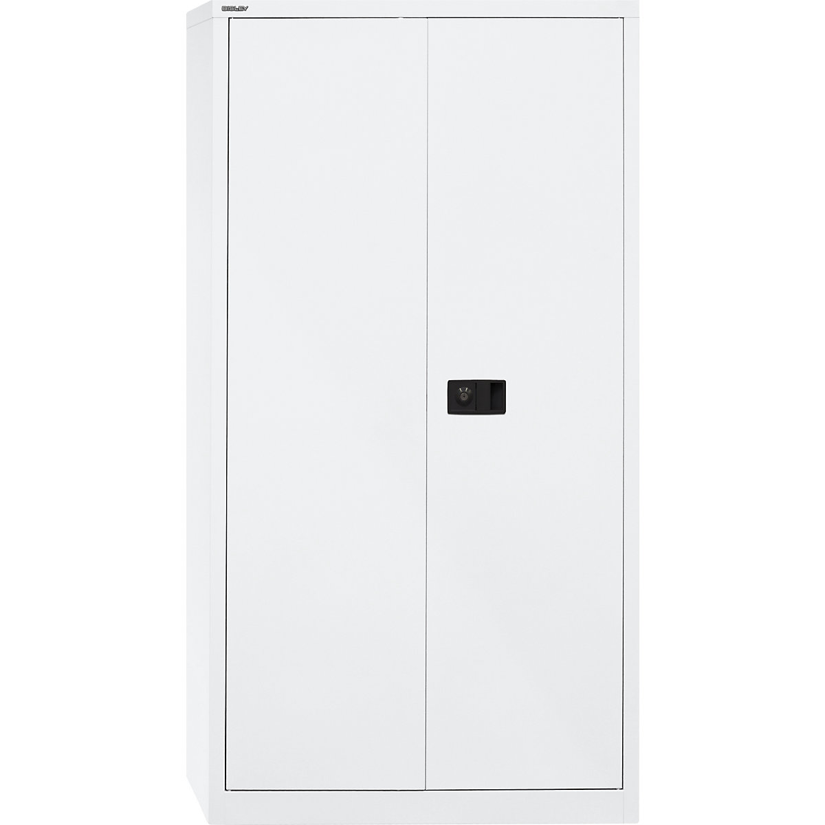 UNIVERSAL double door cupboard – BISLEY, HxWxD 1806 x 914 x 400 mm, 3 shelves, 4 file heights, traffic white-6
