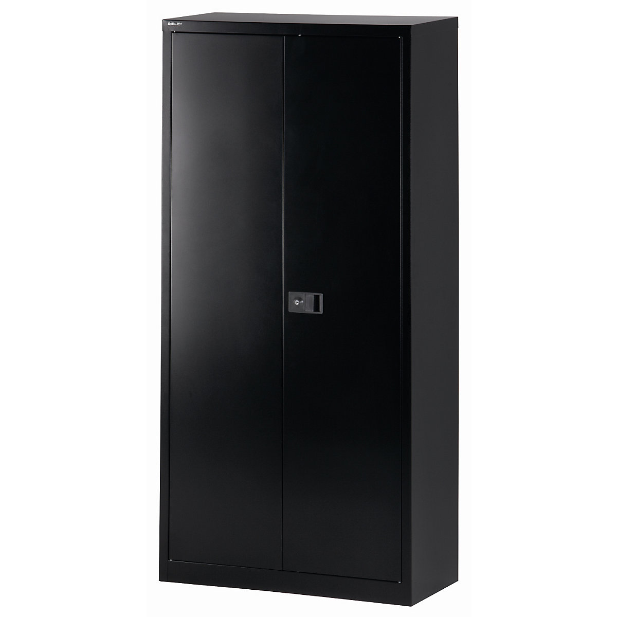 UNIVERSAL double door cupboard – BISLEY, HxWxD 1950 x 914 x 400 mm, with wardrobe insert, black-5